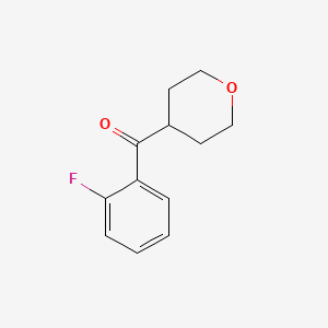 molecular formula C12H13FO2 B2892256 (2-fluorophenyl)(tetrahydro-2H-pyran-4-yl)methanone CAS No. 1343874-32-7
