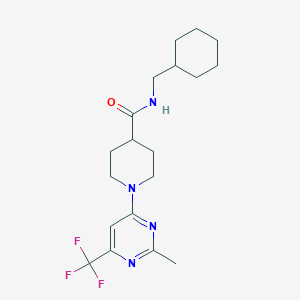 molecular formula C19H27F3N4O B2892261 N-(cyclohexylmethyl)-1-[2-methyl-6-(trifluoromethyl)pyrimidin-4-yl]piperidine-4-carboxamide CAS No. 1775385-66-4