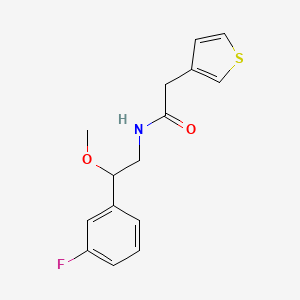 N-(2-(3-fluorophenyl)-2-methoxyethyl)-2-(thiophen-3-yl)acetamide
