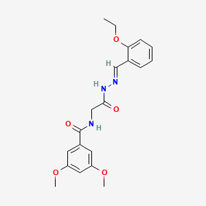 (E)-N-(2-(2-(2-ethoxybenzylidene)hydrazinyl)-2-oxoethyl)-3,5-dimethoxybenzamide