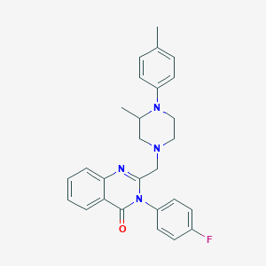 molecular formula C27H27FN4O B289227 3-(4-fluorophenyl)-2-{[3-methyl-4-(4-methylphenyl)-1-piperazinyl]methyl}-4(3H)-quinazolinone 