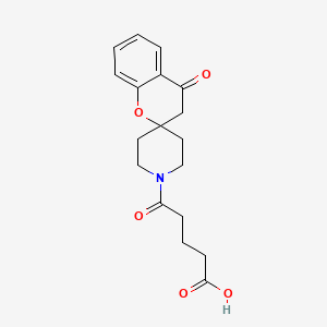 molecular formula C18H21NO5 B2892270 5-Oxo-5-(4-oxospiro[chroman-2,4'-piperidin]-1'-yl)pentanoic acid CAS No. 877811-35-3