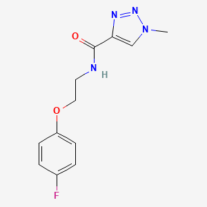 molecular formula C12H13FN4O2 B2892272 N-(2-(4-氟苯氧基)乙基)-1-甲基-1H-1,2,3-三唑-4-甲酰胺 CAS No. 1206999-50-9