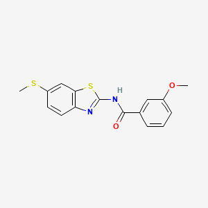 molecular formula C16H14N2O2S2 B2892273 3-methoxy-N-(6-(methylthio)benzo[d]thiazol-2-yl)benzamide CAS No. 922626-31-1