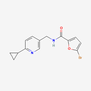 molecular formula C14H13BrN2O2 B2892291 5-溴-N-[(6-环丙基吡啶-3-基)甲基]呋喃-2-甲酰胺 CAS No. 2097867-20-2