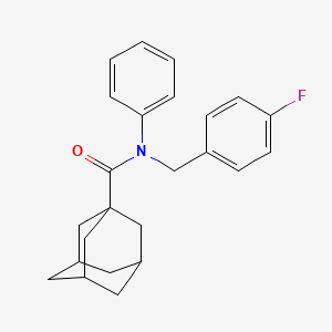molecular formula C24H26FNO B2892299 N-[(4-fluorophenyl)methyl]-N-phenyladamantane-1-carboxamide CAS No. 304885-12-9