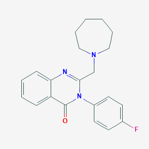 molecular formula C21H22FN3O B289230 2-(1-azepanylmethyl)-3-(4-fluorophenyl)-4(3H)-quinazolinone 