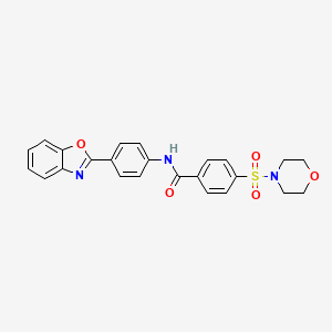molecular formula C24H21N3O5S B2892302 N-(4-(benzo[d]oxazol-2-yl)phenyl)-4-(morpholinosulfonyl)benzamide CAS No. 361173-24-2