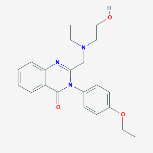 molecular formula C21H25N3O3 B289231 3-(4-ethoxyphenyl)-2-{[ethyl(2-hydroxyethyl)amino]methyl}-4(3H)-quinazolinone 