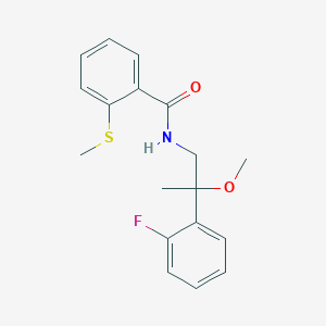 N-(2-(2-fluorophenyl)-2-methoxypropyl)-2-(methylthio)benzamide