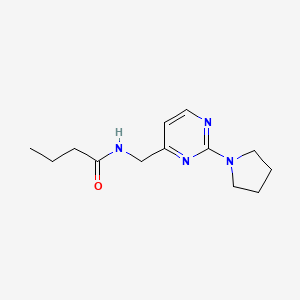 molecular formula C13H20N4O B2892322 N-((2-(pyrrolidin-1-yl)pyrimidin-4-yl)methyl)butyramide CAS No. 1796994-09-6