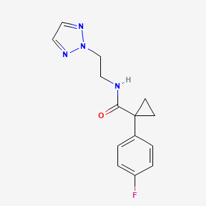 molecular formula C14H15FN4O B2892323 N-(2-(2H-1,2,3-triazol-2-yl)ethyl)-1-(4-fluorophenyl)cyclopropanecarboxamide CAS No. 2097896-81-4