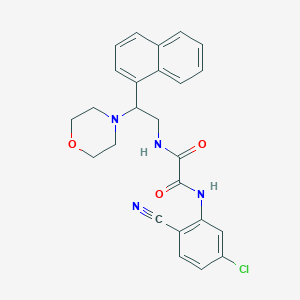 N1-(5-chloro-2-cyanophenyl)-N2-(2-morpholino-2-(naphthalen-1-yl)ethyl)oxalamide