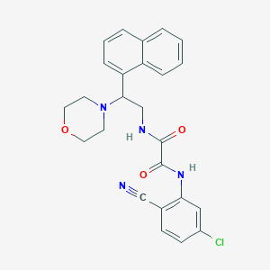 molecular formula C25H23ClN4O3 B2892327 N1-(5-氯-2-氰基苯基)-N2-(2-吗啉-2-(萘-1-基)乙基)草酰胺 CAS No. 941872-27-1