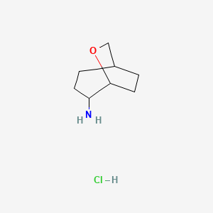 molecular formula C8H16ClNO B2892329 6-Oxabicyclo[3.2.2]nonan-4-amine hydrochloride CAS No. 2137578-63-1