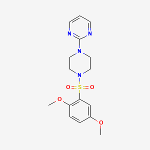 molecular formula C16H20N4O4S B2892330 2-{4-[(2,5-二甲氧基苯基)磺酰基]哌嗪基}嘧啶 CAS No. 725215-07-6