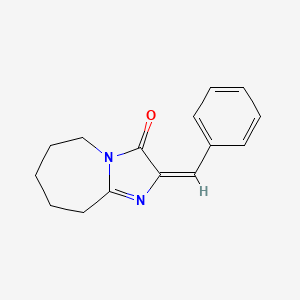molecular formula C15H16N2O B2892333 (2E)-2-benzylidene-6,7,8,9-tetrahydro-5H-imidazo[1,2-a]azepin-3-one CAS No. 1321895-49-1