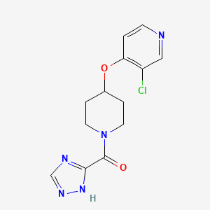 molecular formula C13H14ClN5O2 B2892337 (4-((3-chloropyridin-4-yl)oxy)piperidin-1-yl)(1H-1,2,4-triazol-5-yl)methanone CAS No. 2034472-16-5