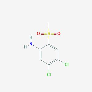 molecular formula C7H7Cl2NO2S B2892338 4,5-二氯-2-甲磺酰基苯胺 CAS No. 1505059-71-1