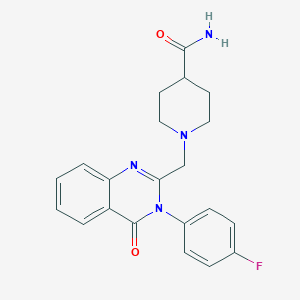 1-{[3-(4-Fluorophenyl)-4-oxo-3,4-dihydro-2-quinazolinyl]methyl}-4-piperidinecarboxamide