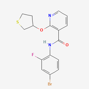 N-(4-bromo-2-fluorophenyl)-2-((tetrahydrothiophen-3-yl)oxy)nicotinamide