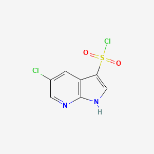molecular formula C7H4Cl2N2O2S B2892344 5-chloro-1H-pyrrolo[2,3-b]pyridine-3-sulfonyl chloride CAS No. 2137648-42-9