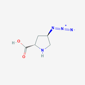 molecular formula C5H8N4O2 B2892349 (2S,4R)-4-azidopyrrolidine-2-carboxylic acid CAS No. 1019849-13-8; 2089524-15-0