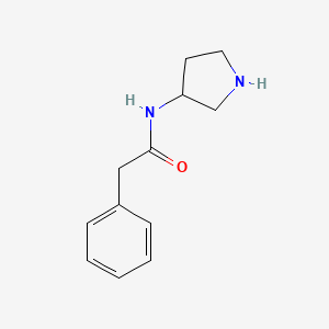 molecular formula C12H16N2O B2892351 2-苯基-N-(吡咯烷-3-基)乙酰胺 CAS No. 727720-00-5