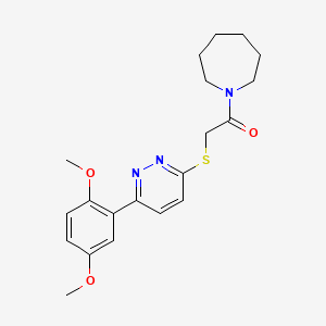 1-(Azepan-1-yl)-2-[6-(2,5-dimethoxyphenyl)pyridazin-3-yl]sulfanylethanone