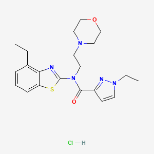1-ethyl-N-(4-ethylbenzo[d]thiazol-2-yl)-N-(2-morpholinoethyl)-1H-pyrazole-3-carboxamide hydrochloride