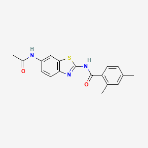 molecular formula C18H17N3O2S B2892389 N-(6-acetamidobenzo[d]thiazol-2-yl)-2,4-dimethylbenzamide CAS No. 888412-04-2