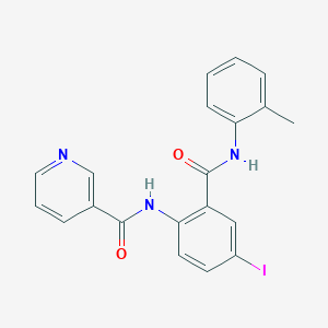 molecular formula C20H16IN3O2 B289239 N-[4-iodo-2-(2-toluidinocarbonyl)phenyl]nicotinamide 