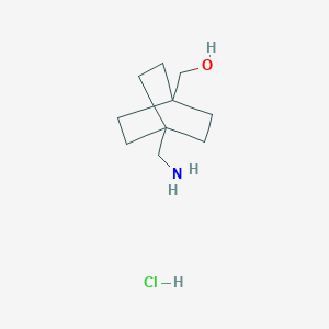 molecular formula C10H20ClNO B2892390 (4-(氨甲基)双环[2.2.2]辛烷-1-基)甲醇盐酸盐 CAS No. 916211-25-1