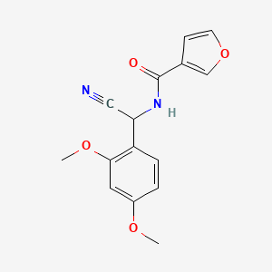 N-[cyano(2,4-dimethoxyphenyl)methyl]furan-3-carboxamide