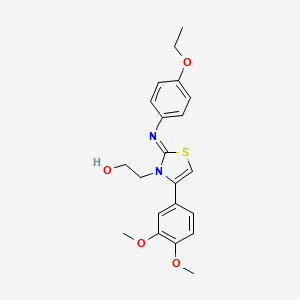 (Z)-2-(4-(3,4-dimethoxyphenyl)-2-((4-ethoxyphenyl)imino)thiazol-3(2H)-yl)ethanol