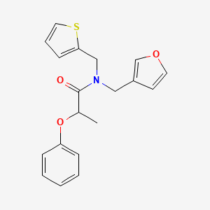 N-(furan-3-ylmethyl)-2-phenoxy-N-(thiophen-2-ylmethyl)propanamide