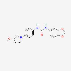 1-(Benzo[d][1,3]dioxol-5-yl)-3-(4-(3-methoxypyrrolidin-1-yl)phenyl)urea