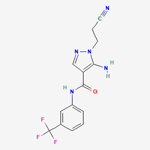 5-Amino-1-(2-cyanoethyl)-N-[3-(trifluoromethyl)phenyl]-1H-pyrazole-4-carboxamide