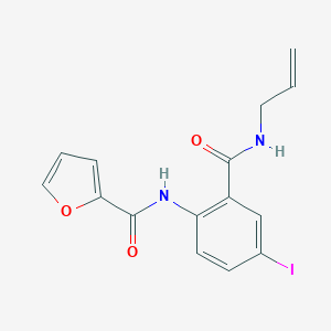 molecular formula C15H13IN2O3 B289241 N-{2-[(allylamino)carbonyl]-4-iodophenyl}-2-furamide 