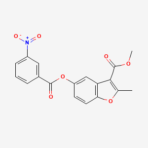 3-(Methoxycarbonyl)-2-methylbenzo[b]furan-5-yl 3-nitrobenzoate