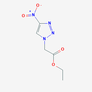molecular formula C6H8N4O4 B2892412 Ethyl 2-(4-nitrotriazol-1-yl)acetate CAS No. 107945-70-0