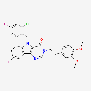 5-(2-chloro-4-fluorobenzyl)-3-(3,4-dimethoxyphenethyl)-8-fluoro-3H-pyrimido[5,4-b]indol-4(5H)-one