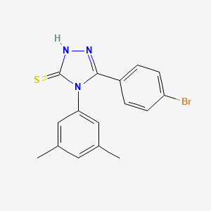 molecular formula C16H14BrN3S B2892433 5-(4-bromophenyl)-4-(3,5-dimethylphenyl)-4H-1,2,4-triazole-3-thiol CAS No. 380345-94-8