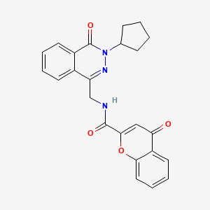 N-((3-cyclopentyl-4-oxo-3,4-dihydrophthalazin-1-yl)methyl)-4-oxo-4H-chromene-2-carboxamide