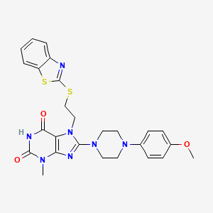 7-(2-(benzo[d]thiazol-2-ylthio)ethyl)-8-(4-(4-methoxyphenyl)piperazin-1-yl)-3-methyl-1H-purine-2,6(3H,7H)-dione