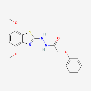 molecular formula C17H17N3O4S B2892438 N'-(4,7-dimethoxy-1,3-benzothiazol-2-yl)-2-phenoxyacetohydrazide CAS No. 851988-15-3