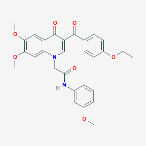 2-[3-(4-ethoxybenzoyl)-6,7-dimethoxy-4-oxoquinolin-1-yl]-N-(3-methoxyphenyl)acetamide