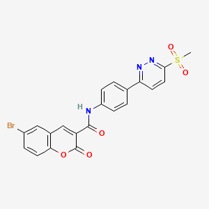 6-bromo-N-(4-(6-(methylsulfonyl)pyridazin-3-yl)phenyl)-2-oxo-2H-chromene-3-carboxamide