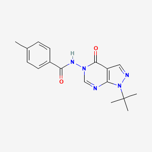 N-(1-(tert-butyl)-4-oxo-1H-pyrazolo[3,4-d]pyrimidin-5(4H)-yl)-4-methylbenzamide
