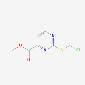molecular formula C7H7ClN2O2S B2892452 Methyl 2-((chloromethyl)thio)pyrimidine-4-carboxylate CAS No. 2126178-52-5
